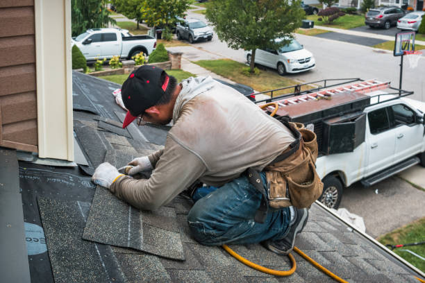 Professional Emergency Roof Repair technician working in Steele, ND